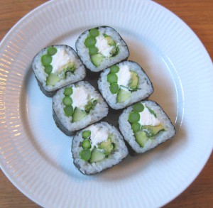 Vegetarian sushi