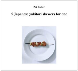 5 Japanese yakitori skewers for one - front